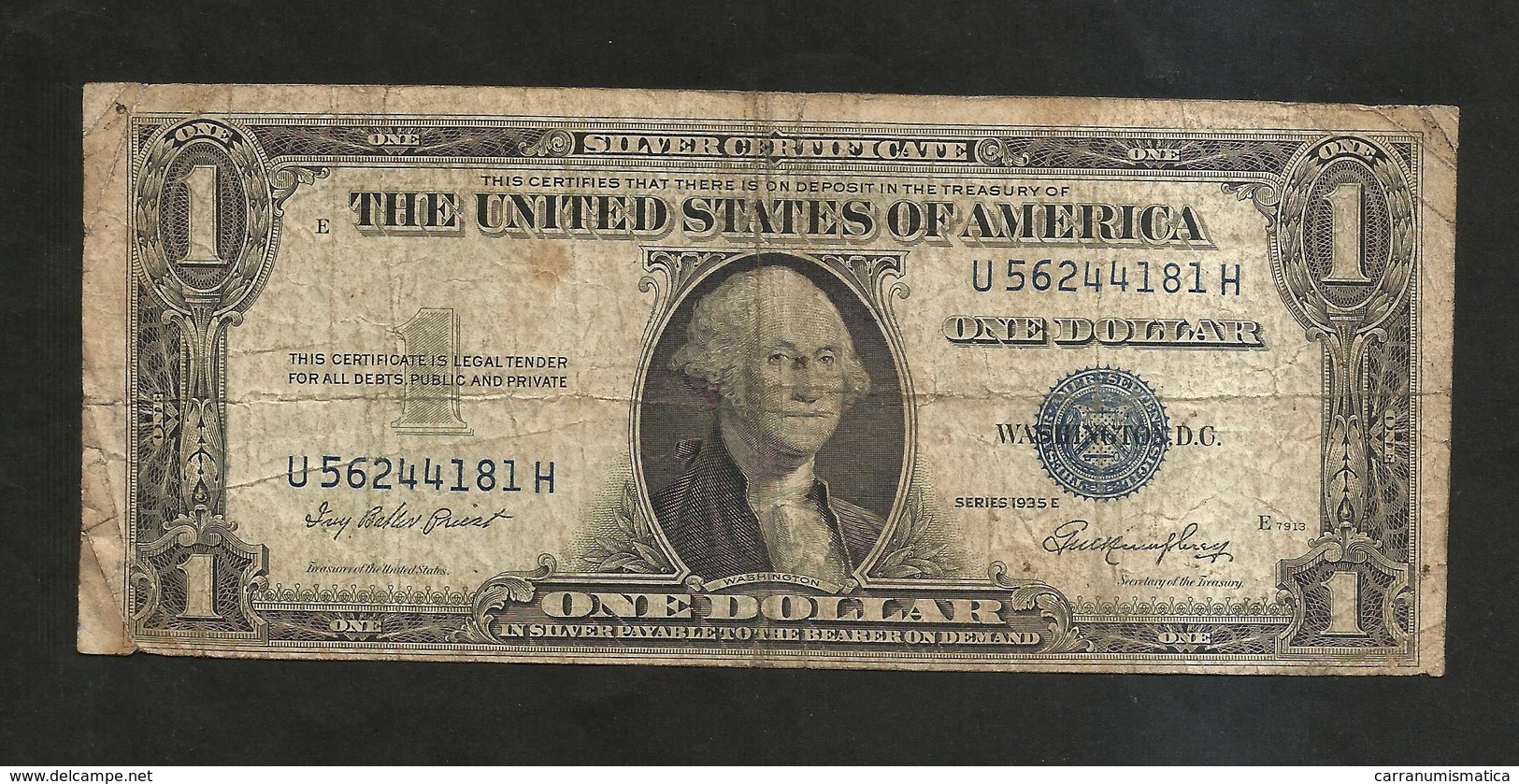 U.S.A. - SILVER CERTIFICATE - 1 DOLLAR (SERIES 1935 E) - Silver Certificates – Títulos Plata (1928-1957)