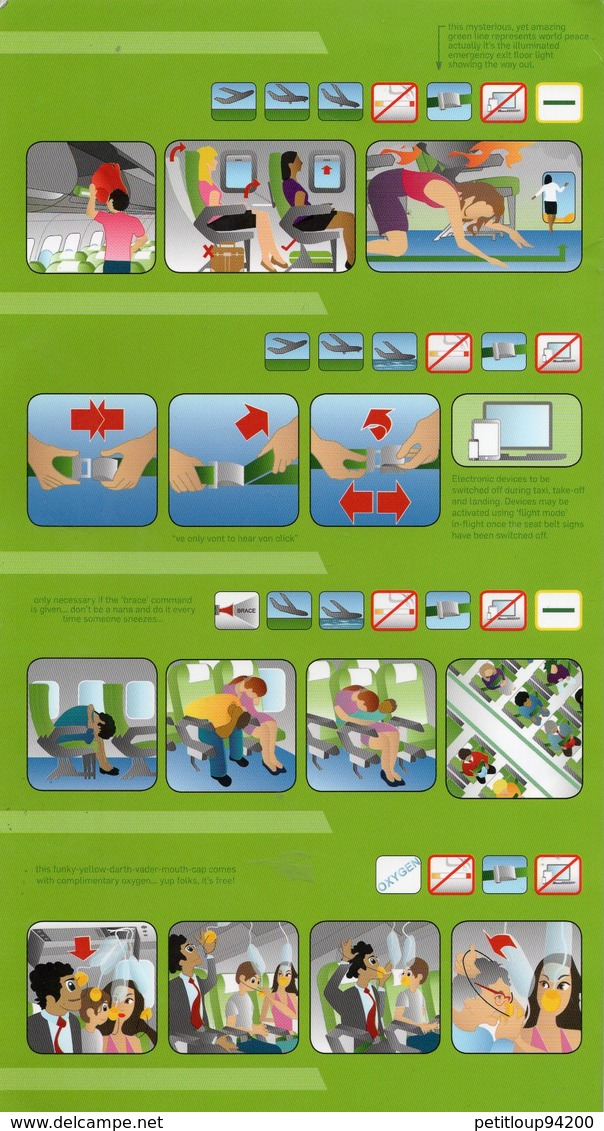 CONSIGNES DE SECURITE / SAFETY CARD  *BOEING 737-400  Kulula.com AFRIQUE DU SUD - Safety Cards