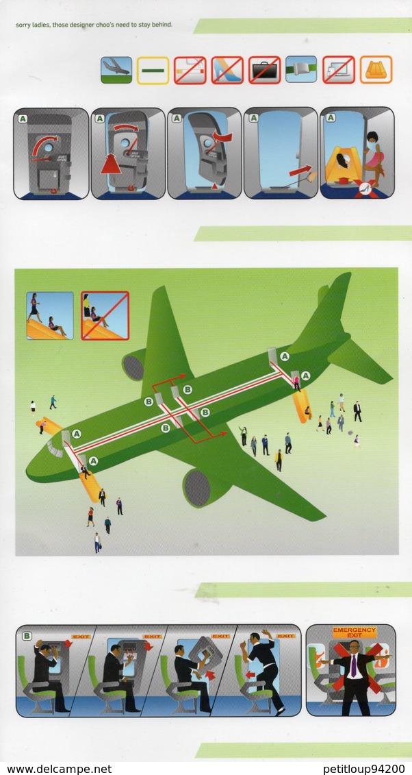 CONSIGNES DE SECURITE / SAFETY CARD  *BOEING 737-400  Kulula.com AFRIQUE DU SUD - Consignes De Sécurité