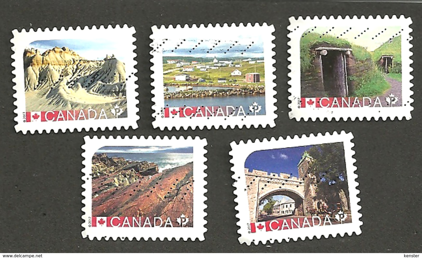 Sc. #2964-68 Unesco World Heritage Sites  2017 Booklet Set Used K021 - Oblitérés