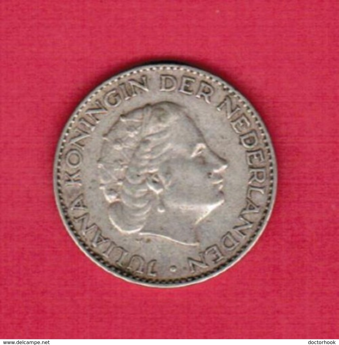 NETHERLANDS   1 GULDEN SILVER 1955  (KM # 184) #5188 - 1948-1980 : Juliana