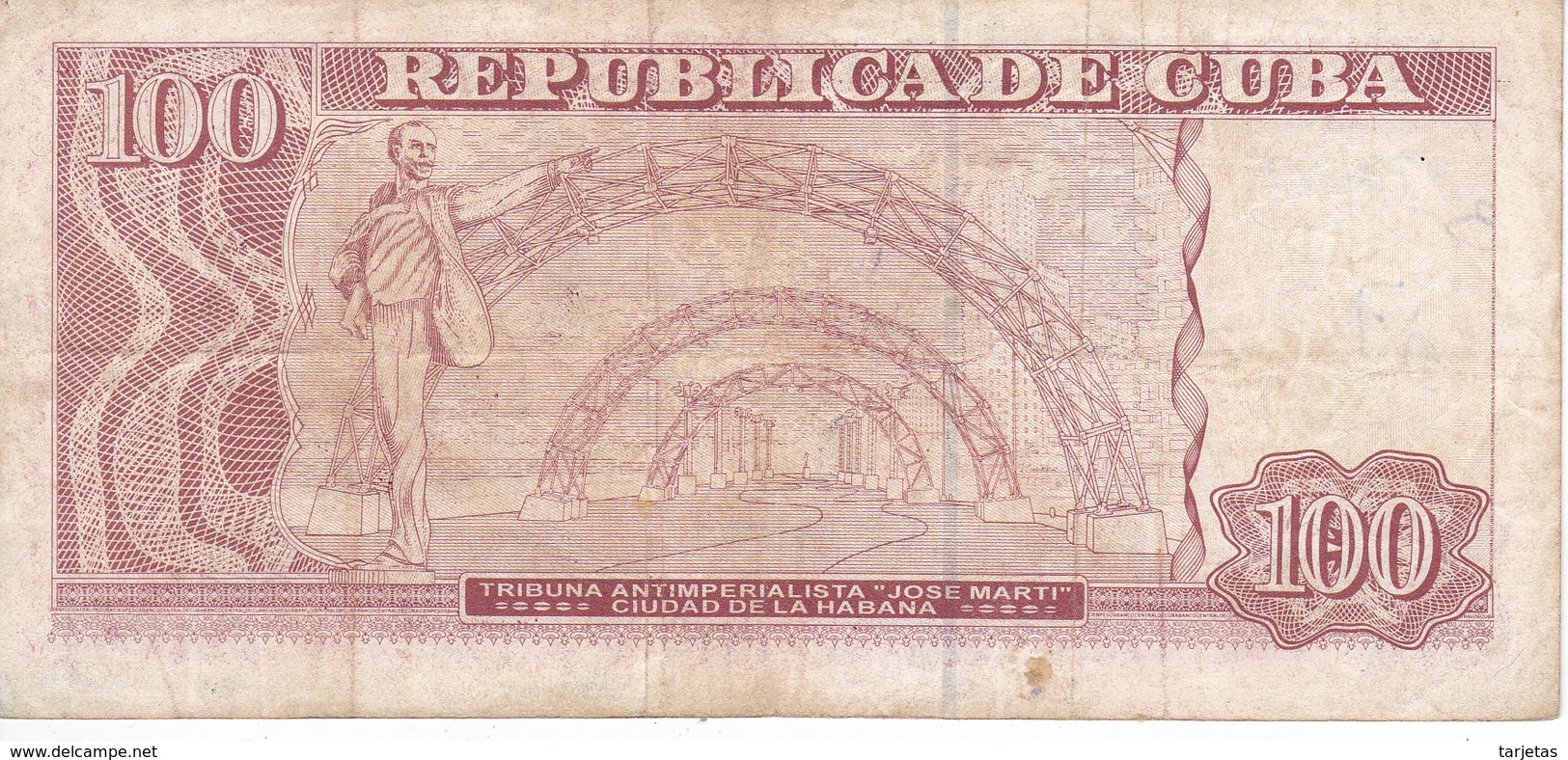 BILLETE DE CUBA DE 100 PESOS DEL AÑO 2004 (BANK NOTE)  CARLOS MANUEL CESPEDES - Cuba