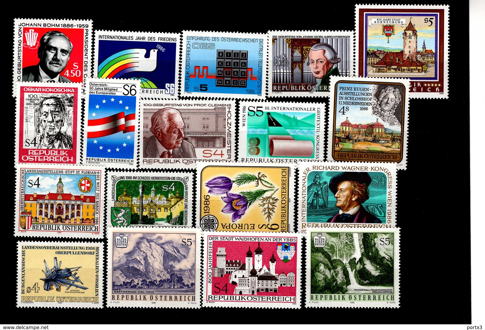 Österreich Jahr 1986 Komplett / Year 1986 Complete   MNH Postfrisch ** Neuf. - Ganze Jahrgänge