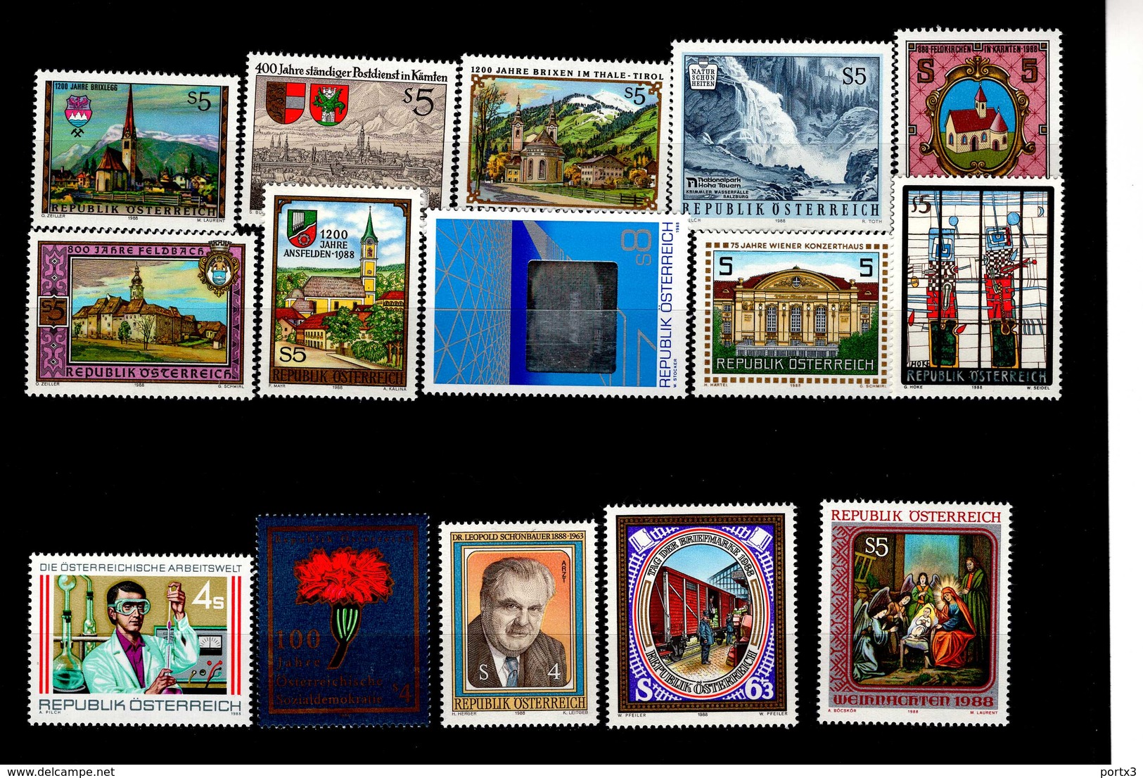 Österreich Jahr 1988 Komplett / Year 1988 Complete   MNH Postfrisch ** Neuf. - Ganze Jahrgänge