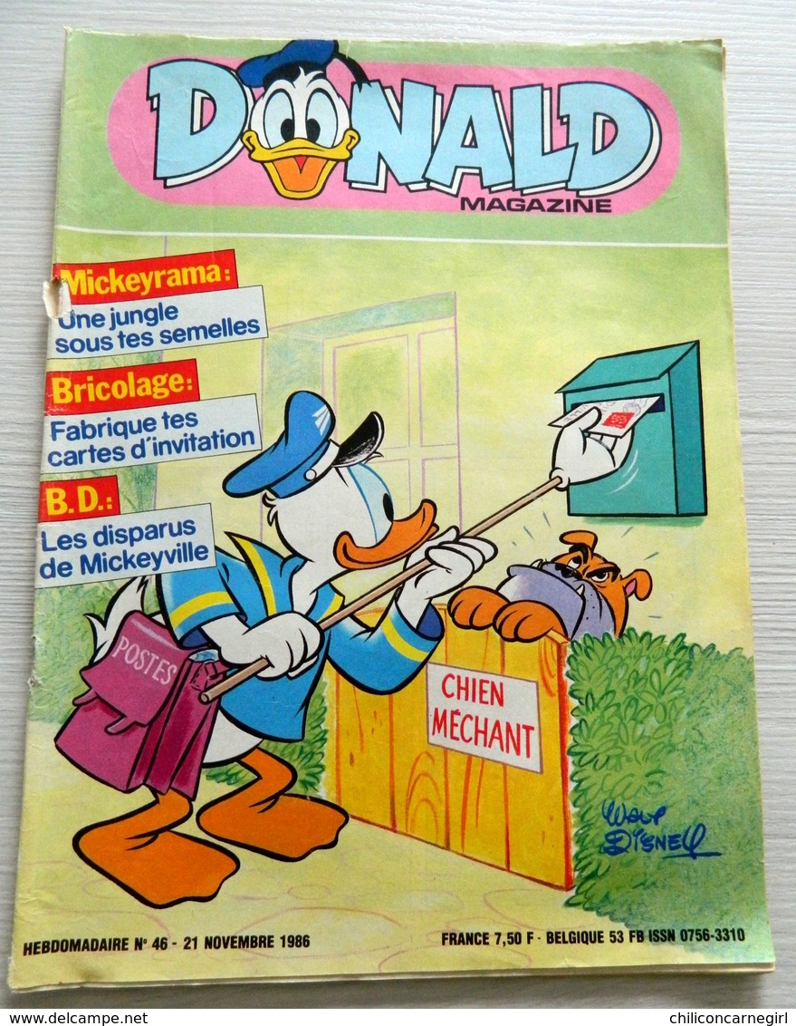 13 Hebdomadaires - Donald Magazine - N° 39,51,7,48,44,49,21,1,50,4,2,10,41 - 1986/1987