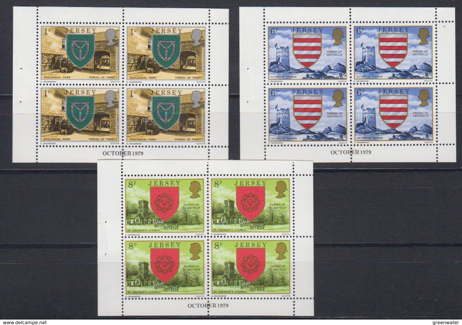 Jersey 1979 3 Booklet Panes ** Mnh (41416) - Jersey