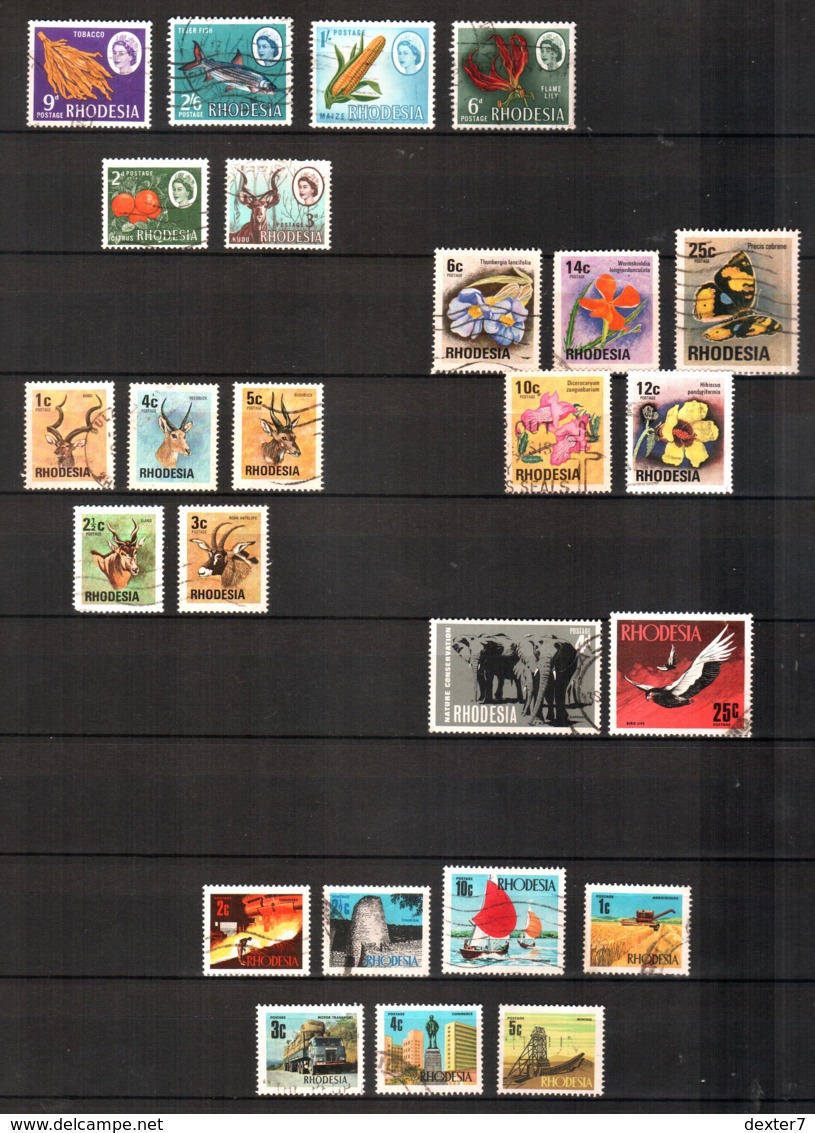 Rhodesia, Lot Of 25 Used Stamps - Zimbabwe (1980-...)