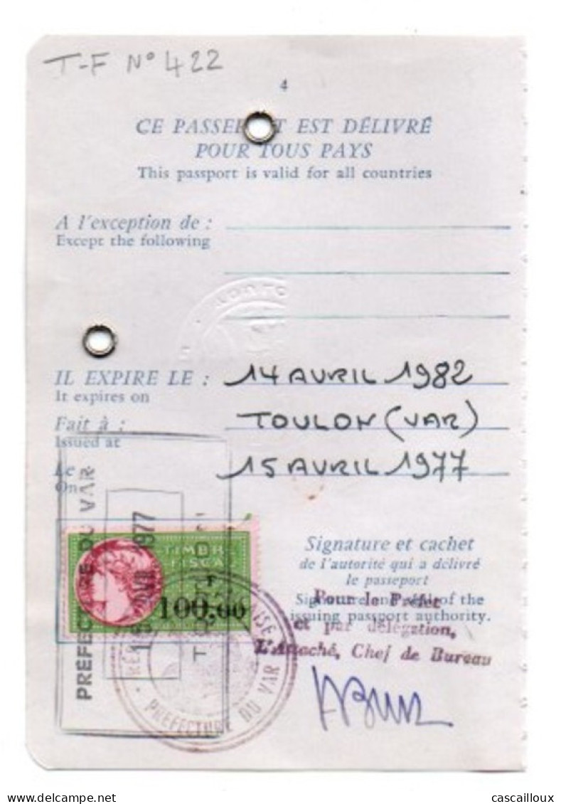 Passeport - Storia Postale