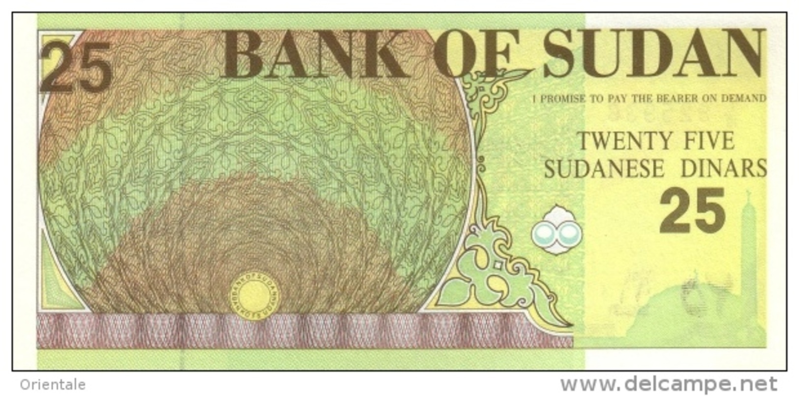 SUDAN P. 53b 25 D 1992 UNC - Soudan