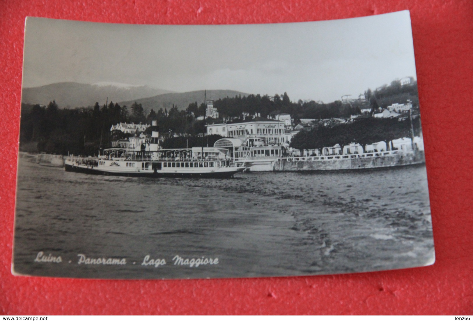 Lago Maggiore Luino Con  Piroscafo Di Passaggio 1955 - Andere & Zonder Classificatie