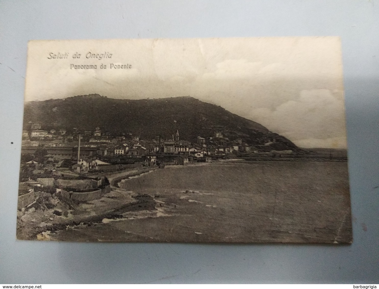 CARTOLINA SALUTI DA ONEGLIA - PANORAMA DA PONENTE - Imperia