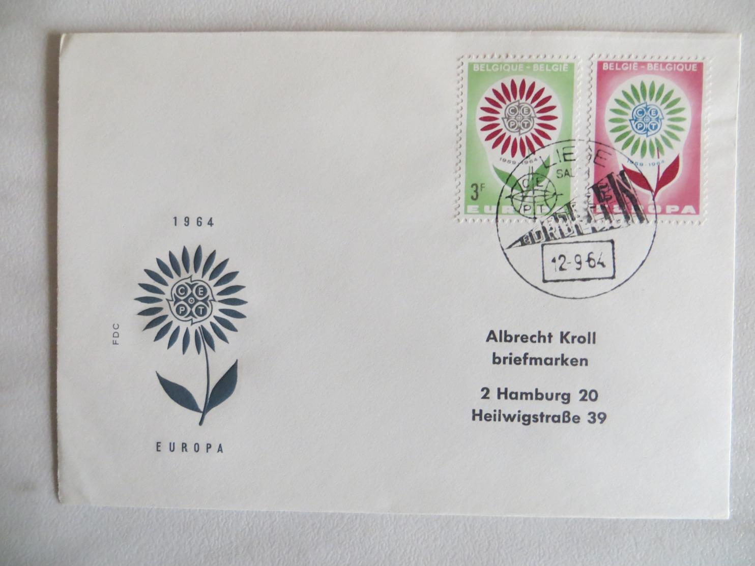 64/05) Belgien 1964, Ersttagsbrief, FDC, Ersttagsstempel - 1964