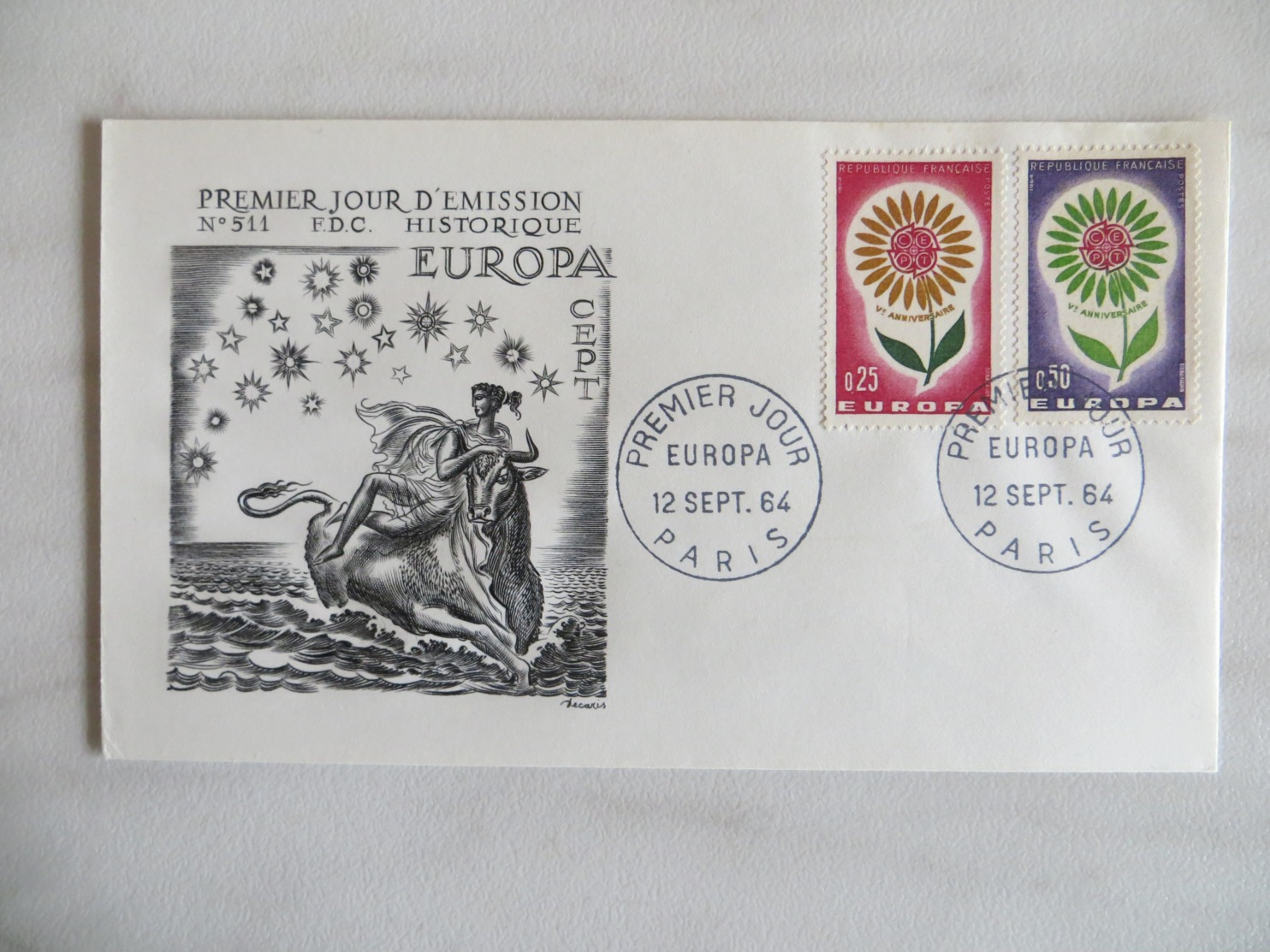 64/09) Frankreich 1964, Ersttagsbrief, FDC, Ersttagsstempel - 1964