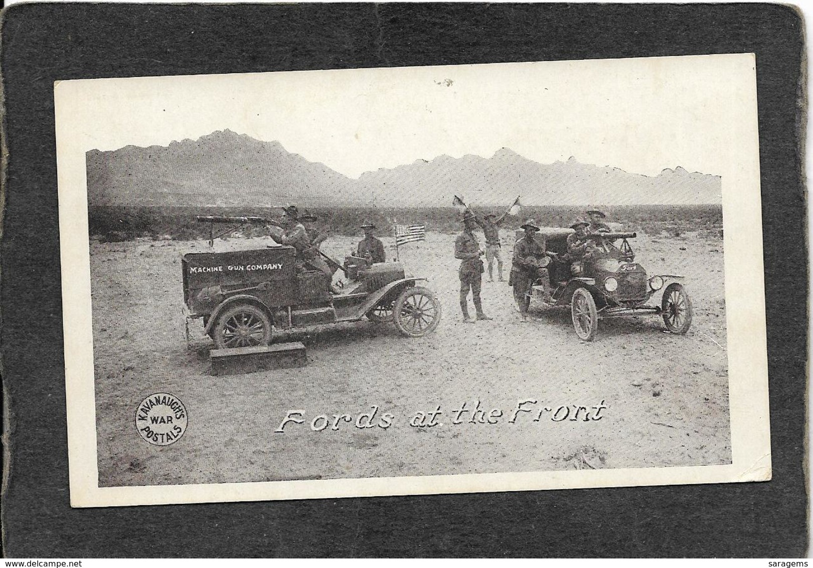 World War 1-Fords At The Front RPPC 1917 - Antique Real Photo Postcard - Guerre 1914-18