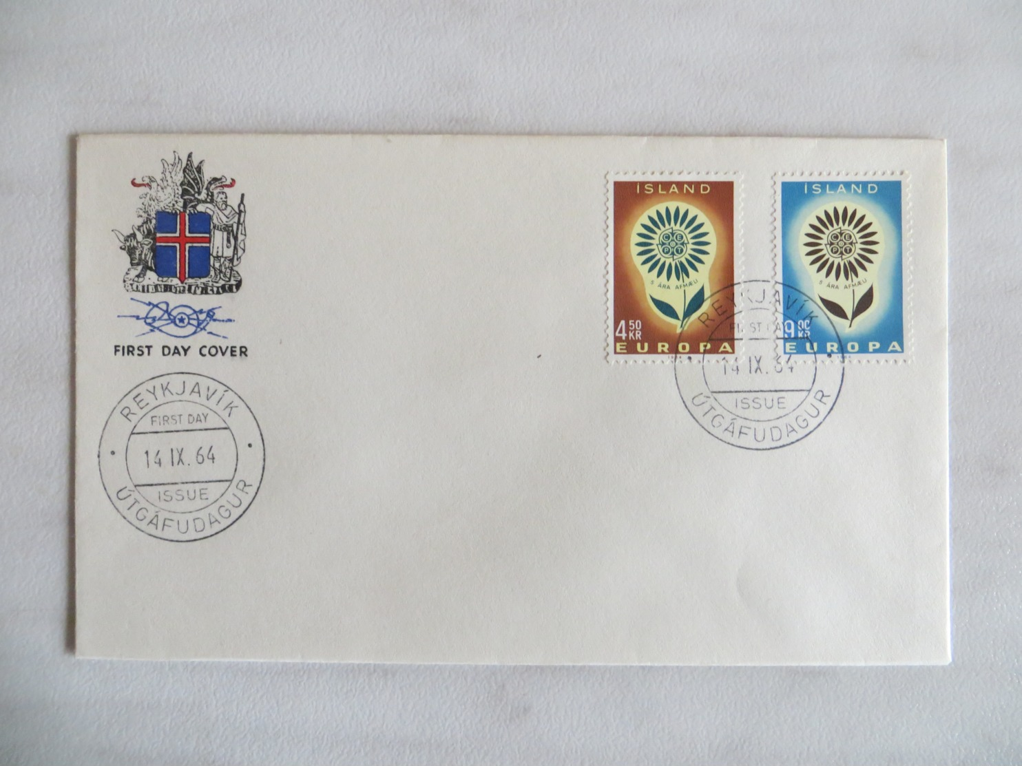 64/13) Island 1964, Ersttagsbrief, FDC, Ersttagsstempel - 1964