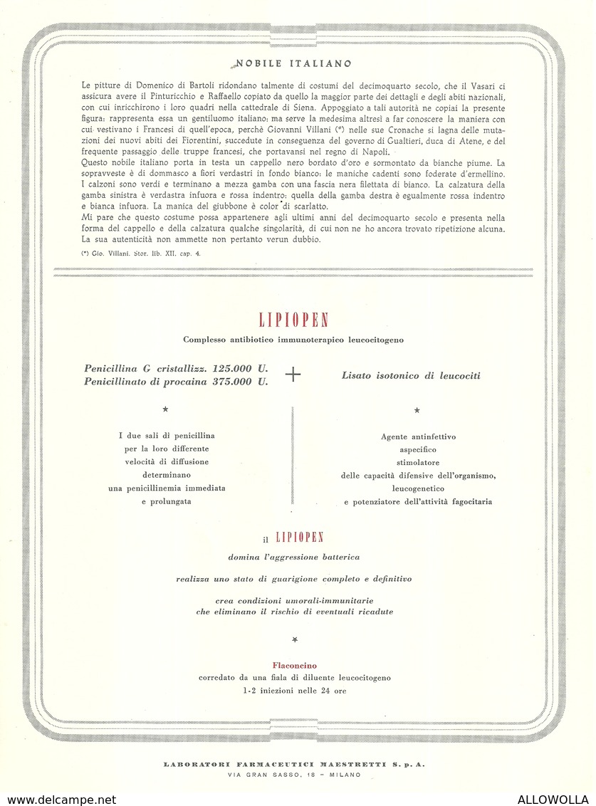 1902 "-NOBILE ITALIANO-MCCC-STAMPA PROPAGANDA LAB. FARM. MAESTRETTI " STAMPA ORIG. - Altri & Non Classificati