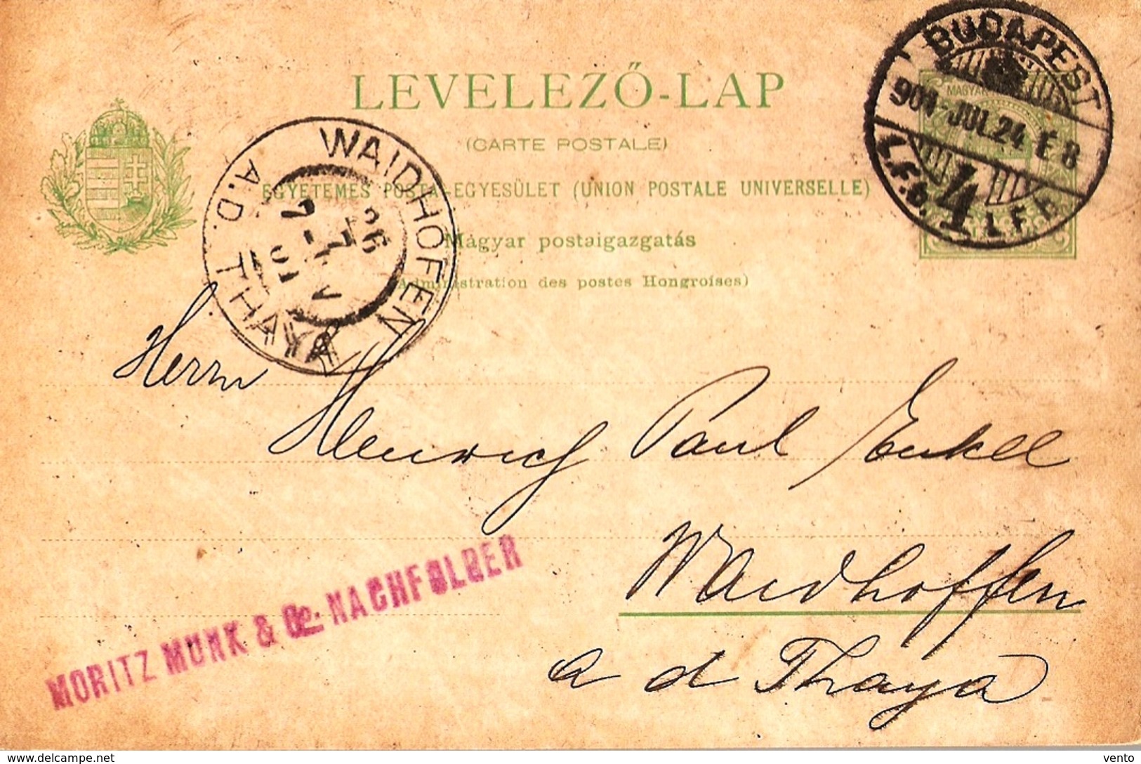 Hungary Company Card 1901 ... Ak068 - Covers & Documents