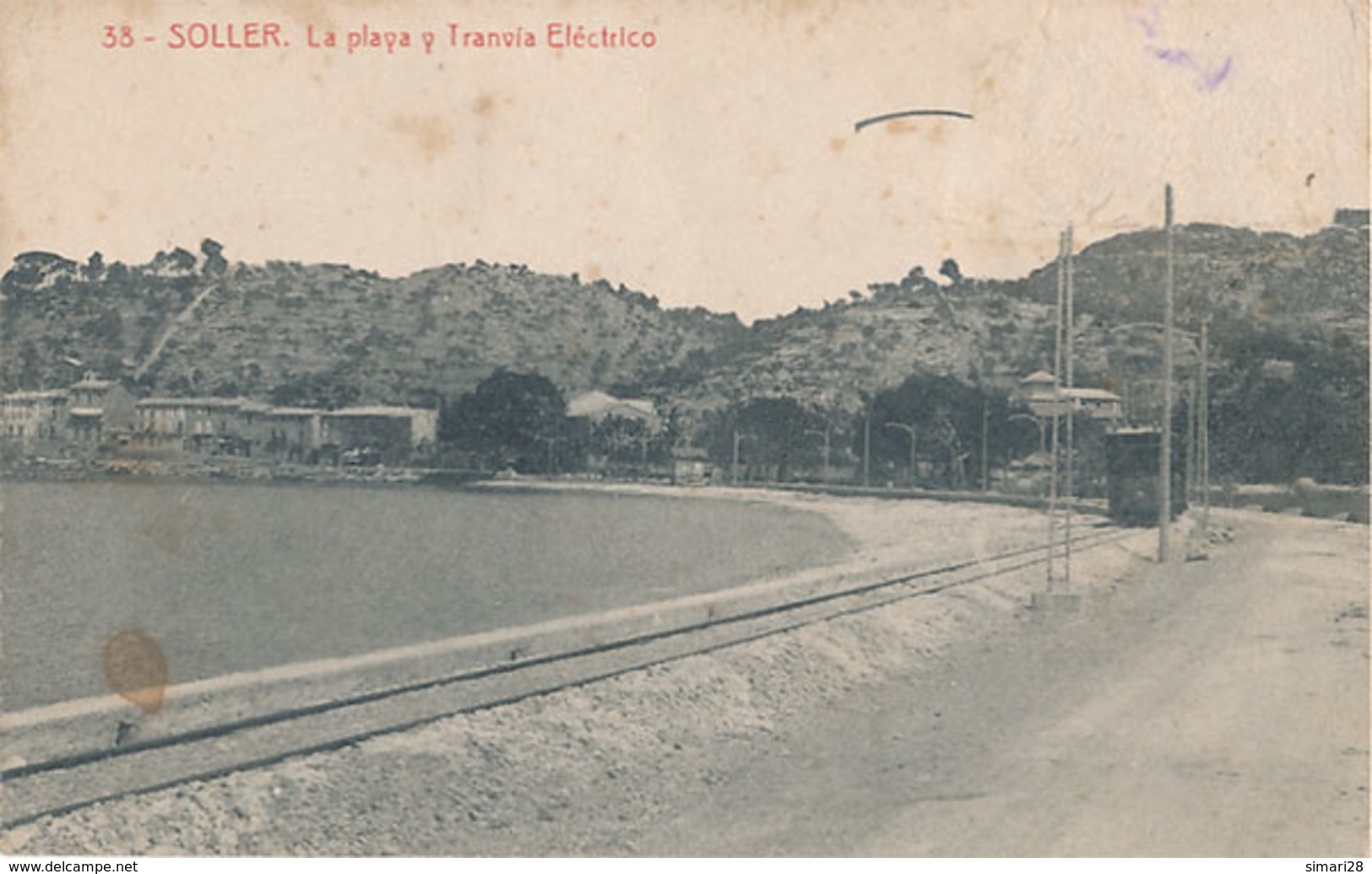 SOLLER - N° 38 - LA PLAYA Y TRANVIA ELECTRICO - Mallorca