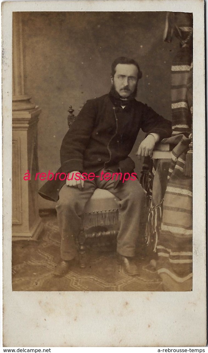 CDV Second Empire-homme à Lunettes-photographe Anonyme - Old (before 1900)