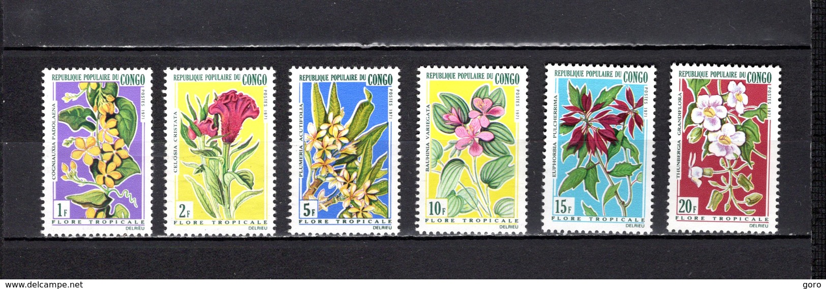 Congo  1971  .   Y&T  Nº    283/288    *   Sin  Goma - Mint/hinged