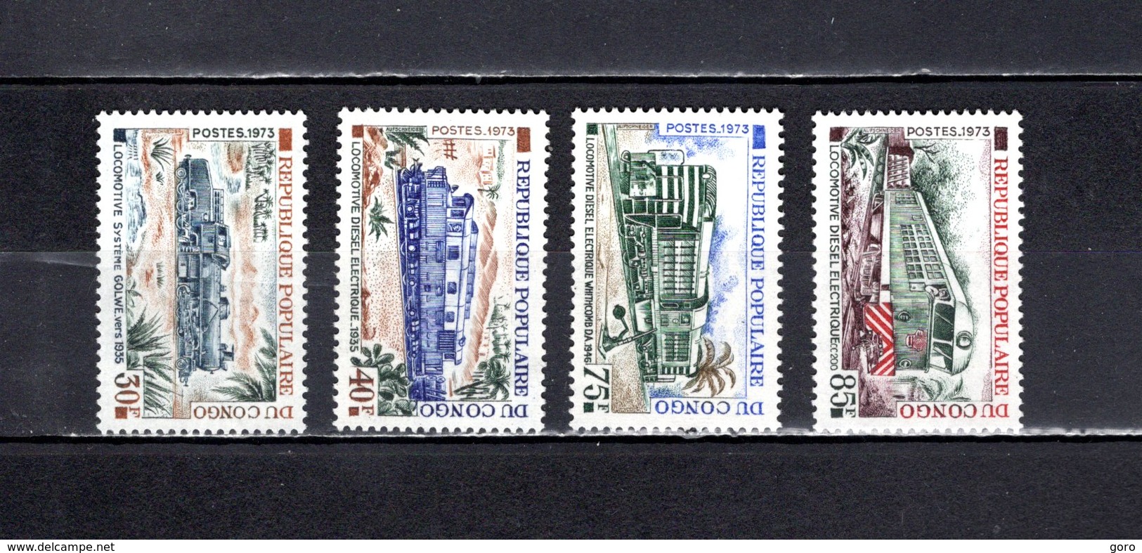 Congo  1973  .   Y&T  Nº    334/337   *   Sin  Goma - Nuevas/fijasellos