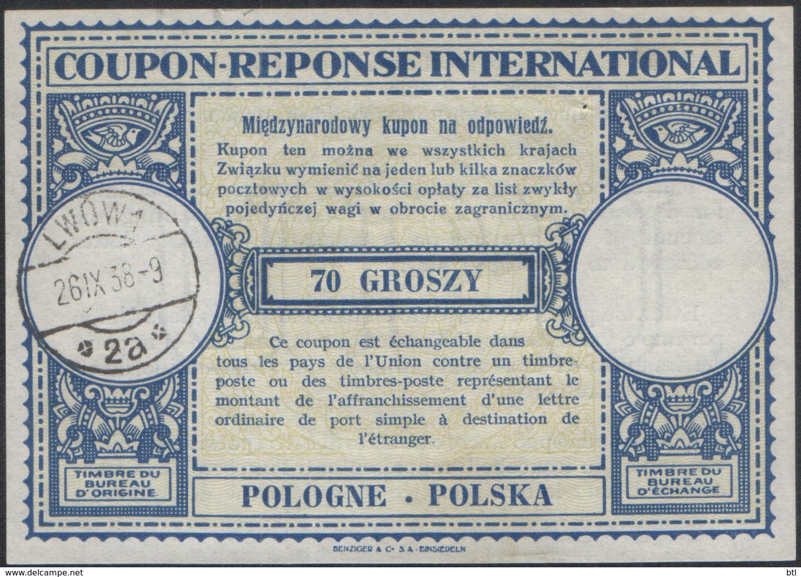 Poland-International Reply Coupon - U.P.U.