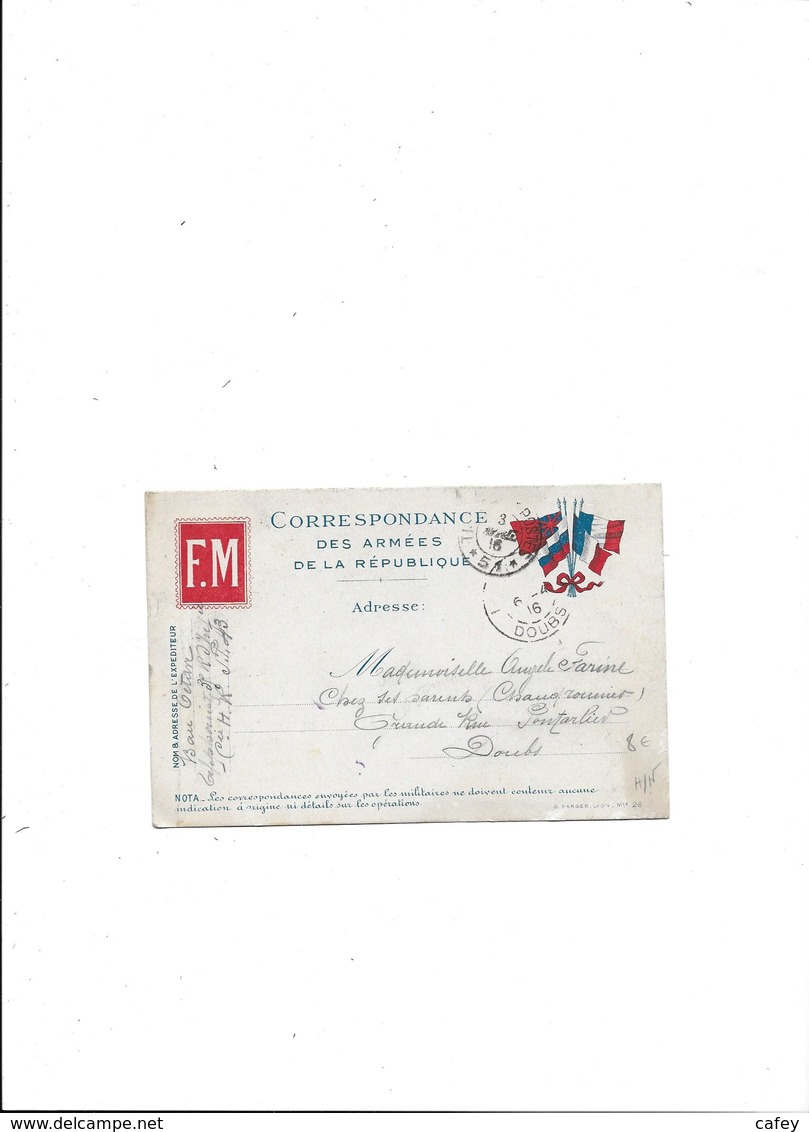 CARTE FM GUERRE 14/18 - WW I