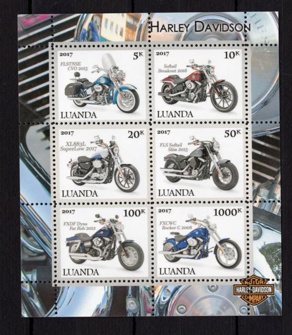 Angola Luanda 2017 Motorcycles. Tine MNH 1 - Angola