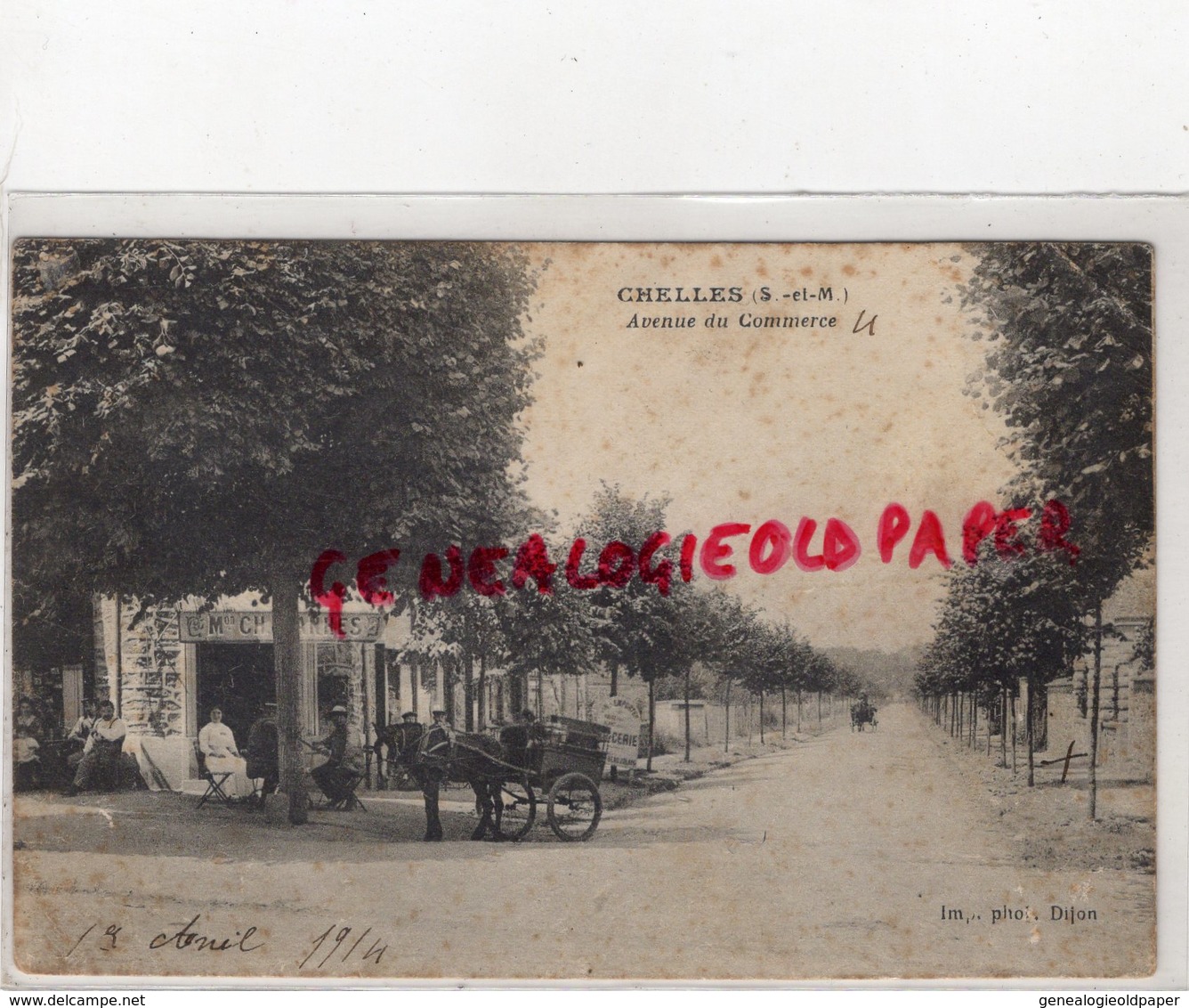 77- CHELLES - AVENUE DU COMMERCE 1914  RARE - Chelles