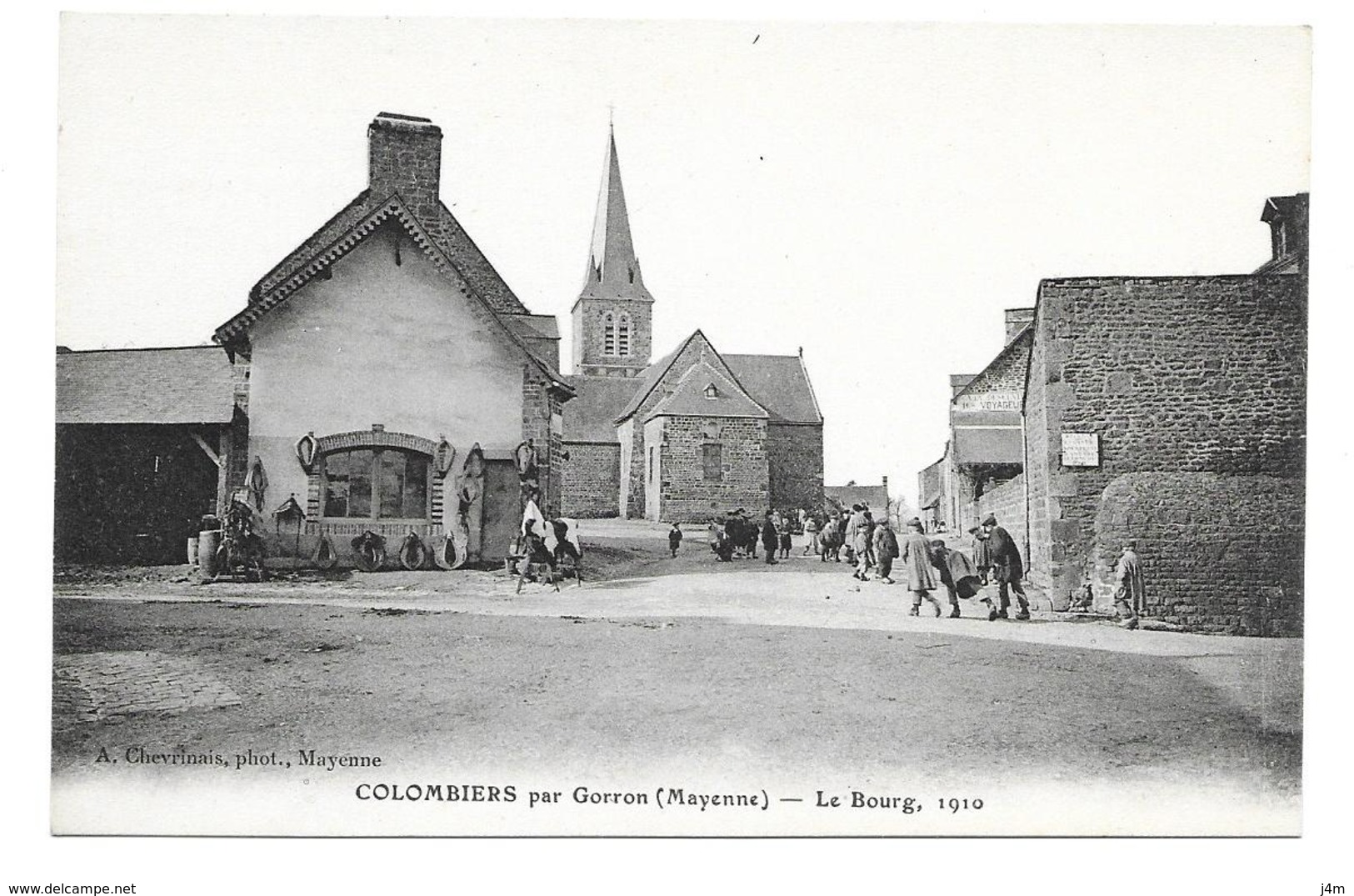 53/ MAYENNE.. COLOMBIERS Par Gorron. Le Bourg, 1910... MARECHAL FERRAND - Autres & Non Classés