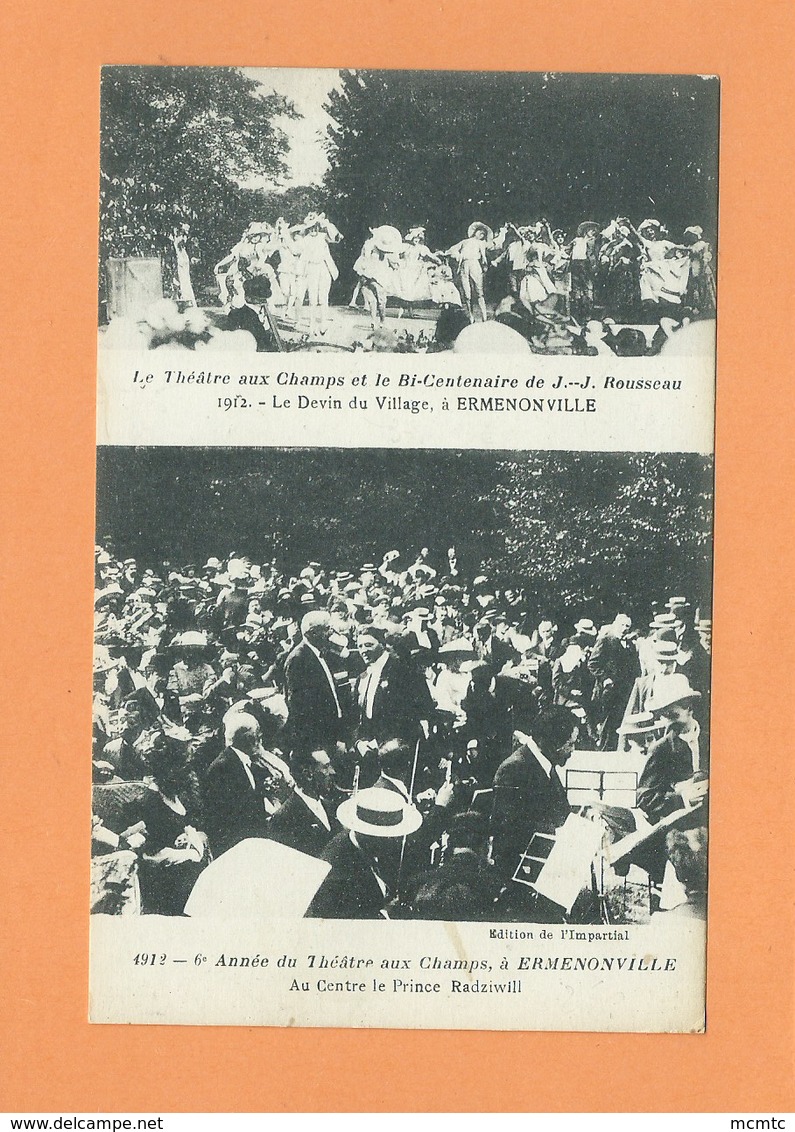 CPA - Le Théâtre Aux Champs Et Le Bi-Centenaire De J.J Rousseau -Le Devin Du Village à Ermenonville - Ermenonville