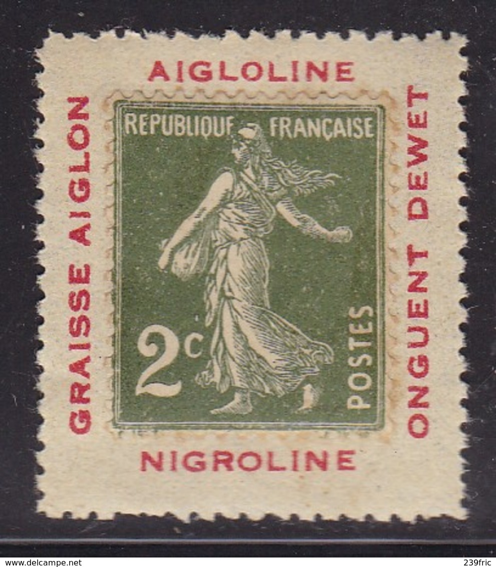 PUBLICITE PORTE-TIMBRES SEMEUSE 2C "AIGLOLINE" NEUF** - Other & Unclassified