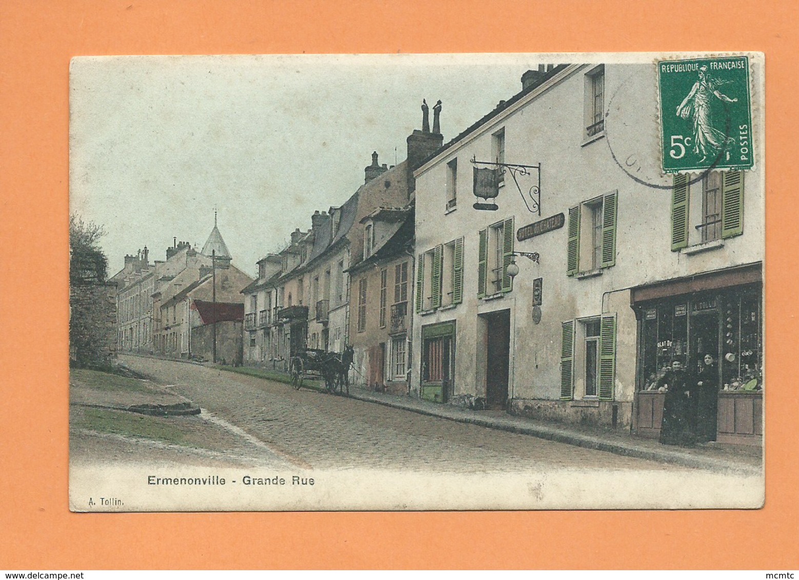 CPA   -  Ermenonville  - Grande Rue  ( Hôtel Du Château  ) - Ermenonville