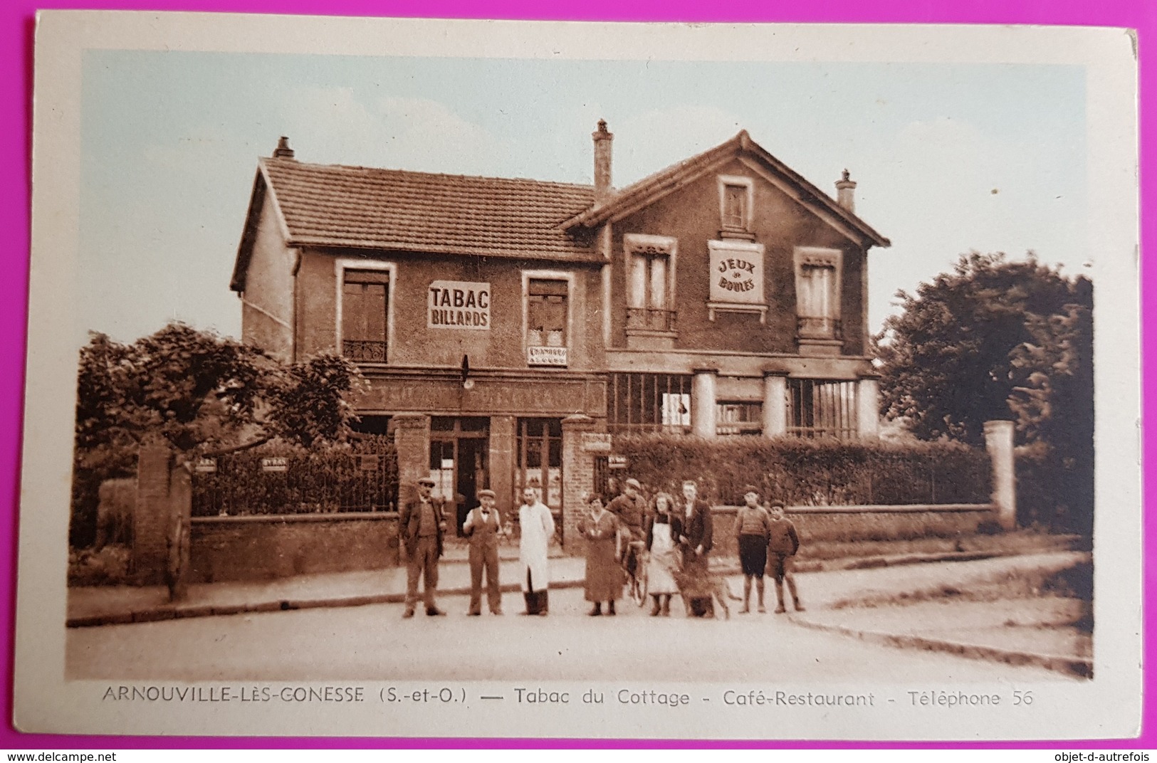 Cpa Arnouville Les Gonesse Tabac Du Cottage Café Restaurant Carte Postale 95 Val D'Oise Rare - Arnouville Les Gonesses