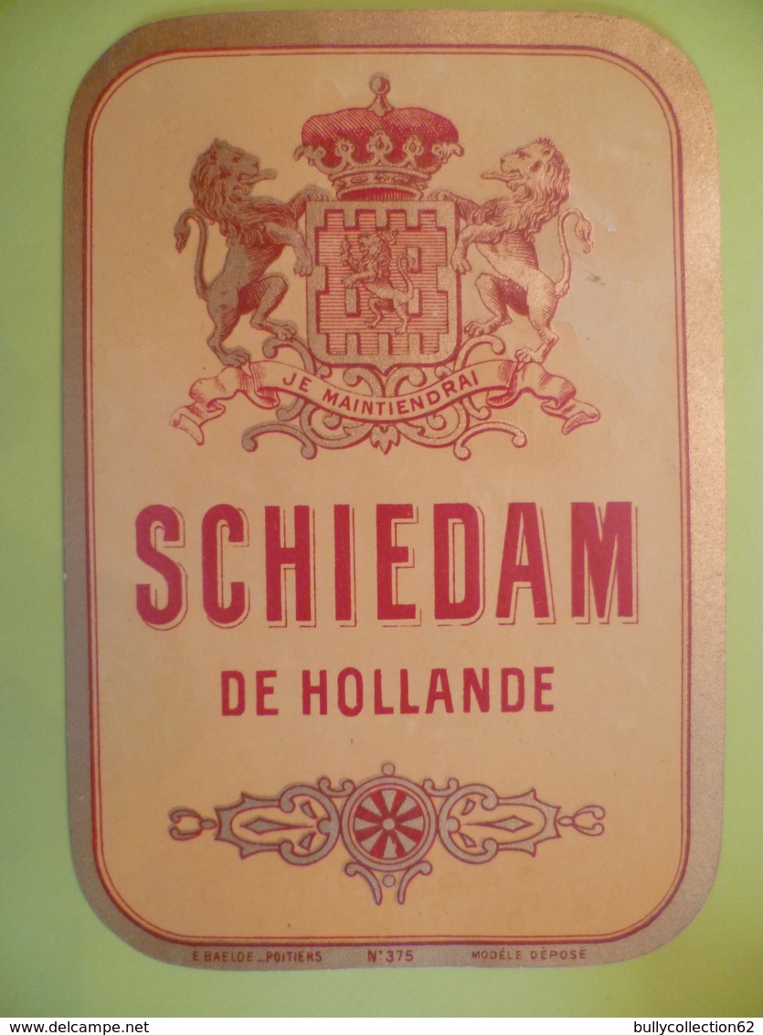 étiquette Ancienne Brasserie SCHIEDAM DE HOLLANDE - Bière