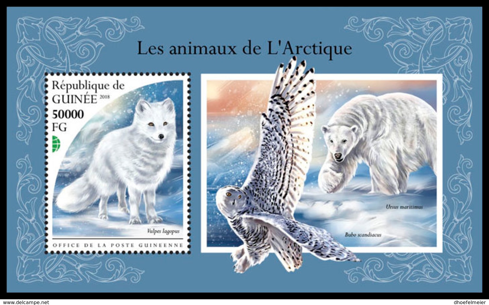 GUINEA REP. 2018 **MNH Arctic Animals Arktische Tiere Animaux De Arctique S/S - OFFICIAL ISSUE - DH1847 - Arctic Tierwelt