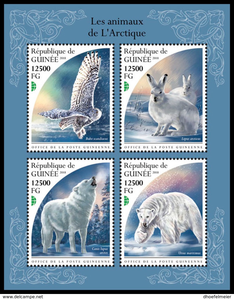 GUINEA REP. 2018 **MNH Arctic Animals Arktische Tiere Animaux De Arctique M/S - OFFICIAL ISSUE - DH1847 - Arctic Tierwelt