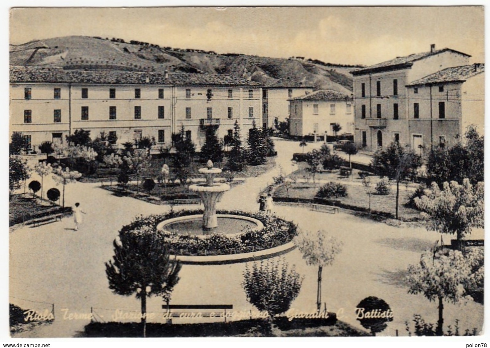 RIOLO TERME - STAZIONE DI CURA E SOGGIORNO - GIARDINI C. BATTISTI - RAVENNA - 1962 - Vedi Retro - Ravenna