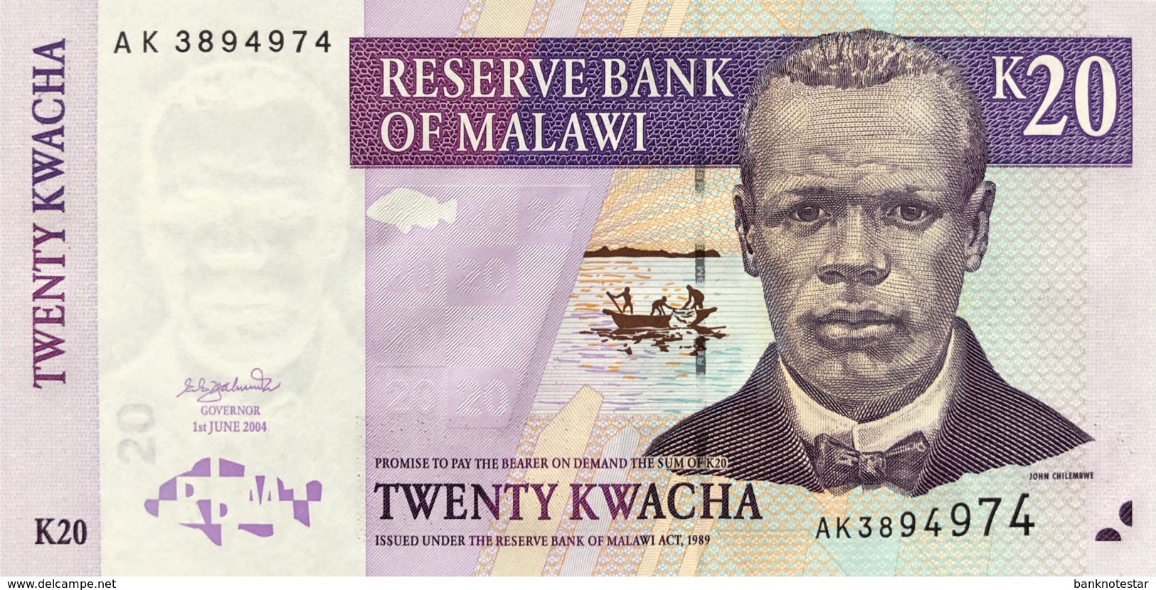 Malawi 20 Kwacha, P-52a (1.6.2004) - UNC - Malawi