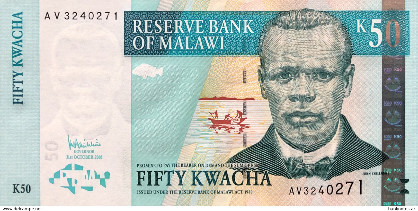 Malawi 50 Kwacha, P-53a (3.10.2005) - UNC - Malawi