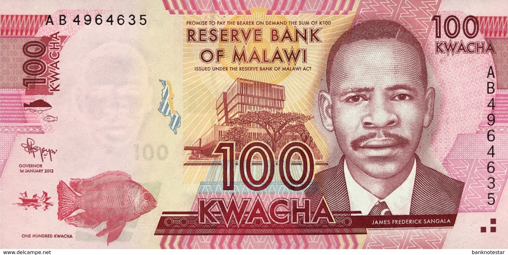 Malawi 100 Kwacha, P-59a (1.1.2012) - UNC - Malawi