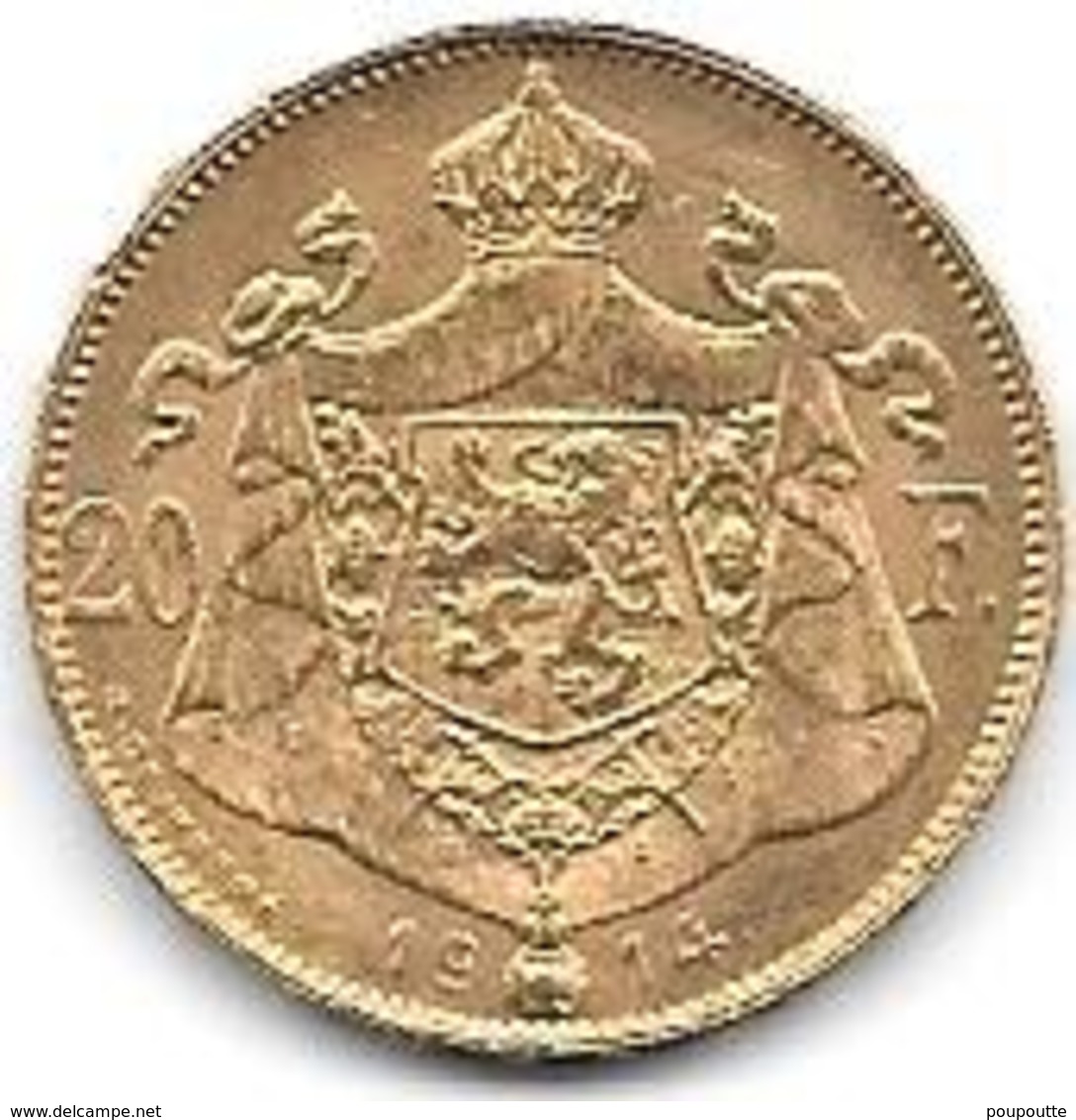 ALBERT I 20 Frs OR 1914 - 20 Francs & 4 Belgas