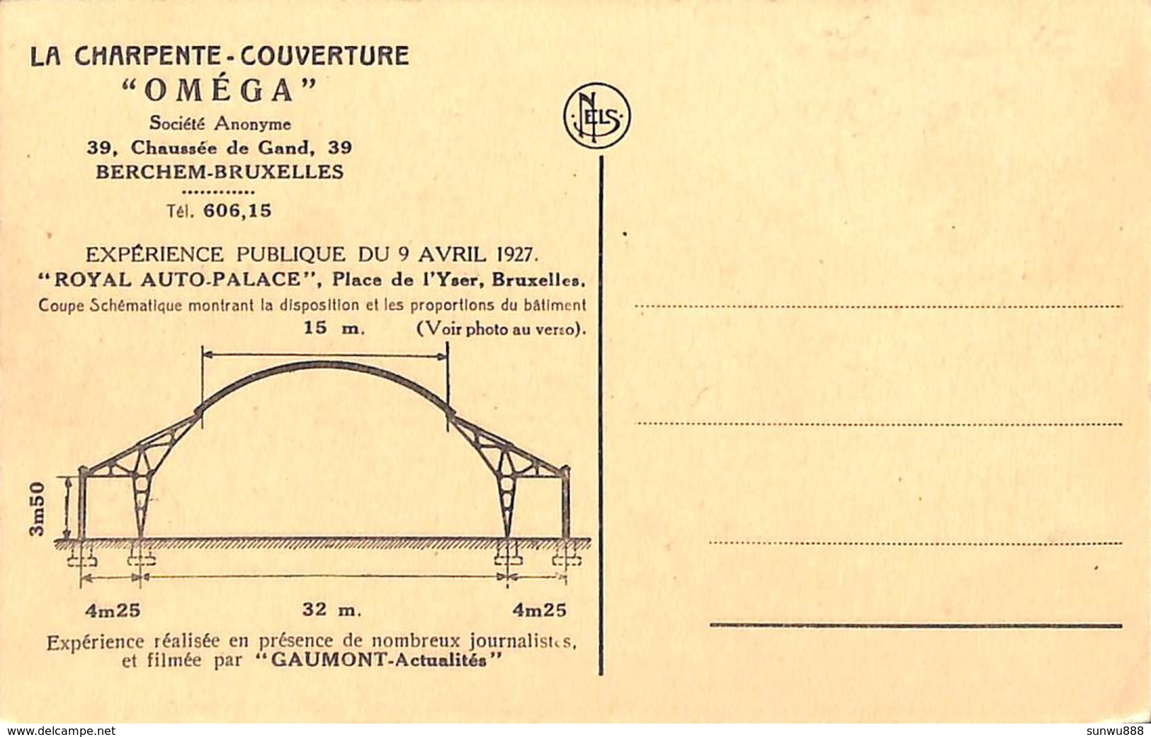 Publicité Charpente Couverture Oméga - Solides Comme Le Pont Neuf - Berchem - St-Agatha-Berchem - Berchem-Ste-Agathe