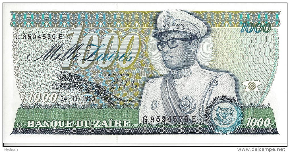 ZAIRE - 1000 Zaïres 1985 UNC - Zaire