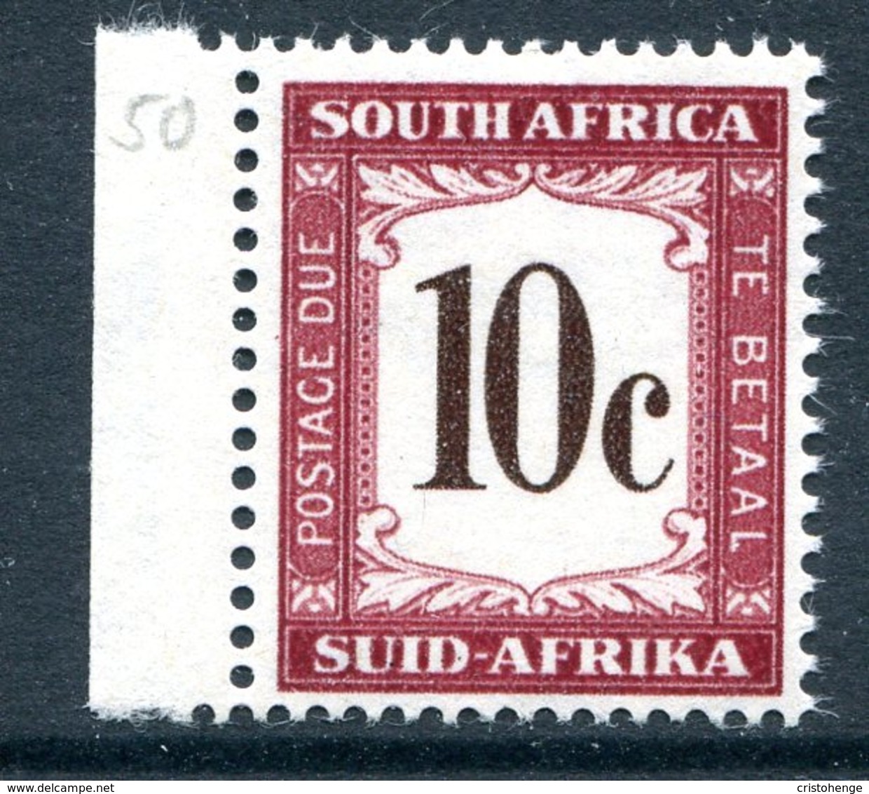 South Africa 1961 Postage Dues - New Currency - 10c Brown MNH (SG D50) - Timbres-taxe