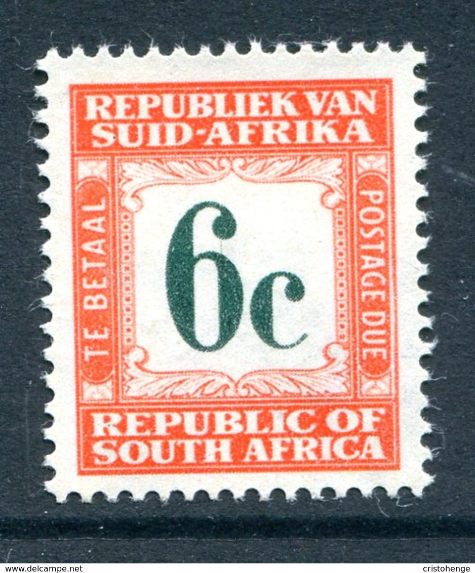 South Africa 1961-69 Postage Dues - 1st Wmk. - 6c Red-orange MNH (SG D57) - Timbres-taxe