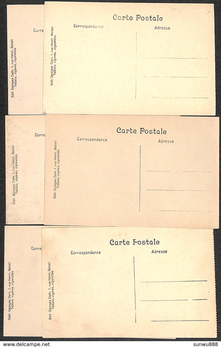 Beloeil - Lot 6 Cartes Château Edit. Colorisée Georges Dath, Tabacs Cigares (peu Vue) - Beloeil