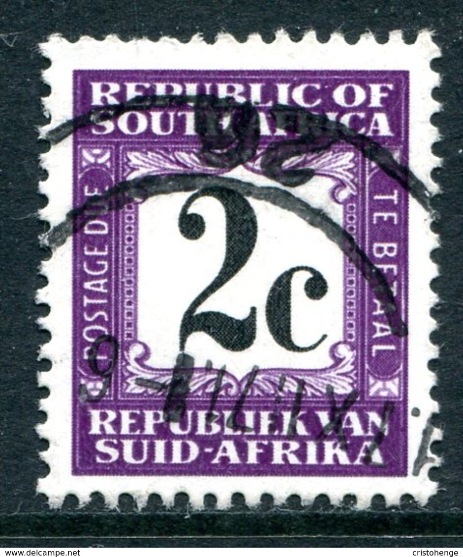 South Africa 1967-71 Postage Dues - 2nd Wmk. - 2c Deep Violet Used (SG D62) - Postage Due