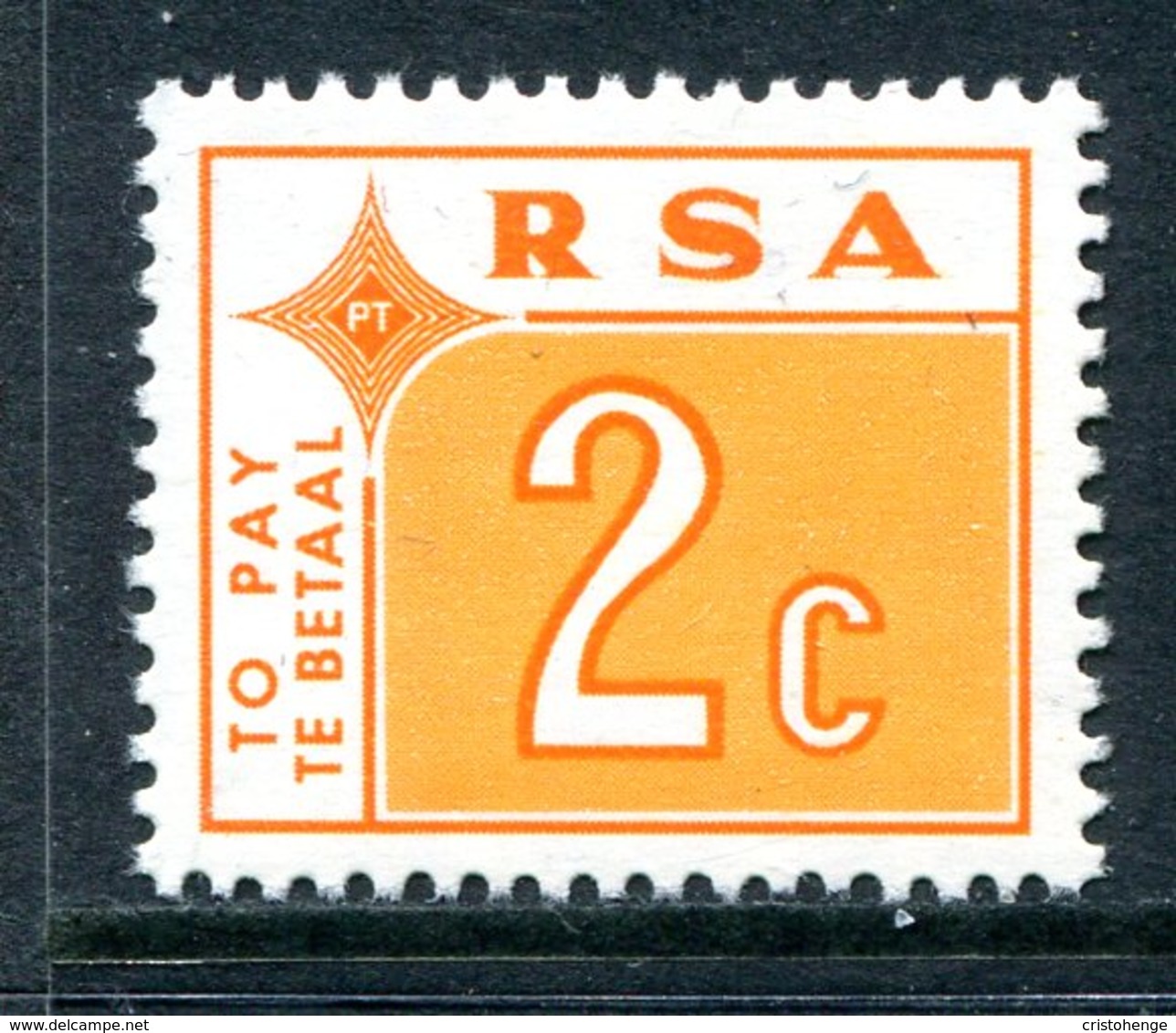 South Africa 1972 Postage Dues - 2c Orange MNH (SG D76) - Postage Due