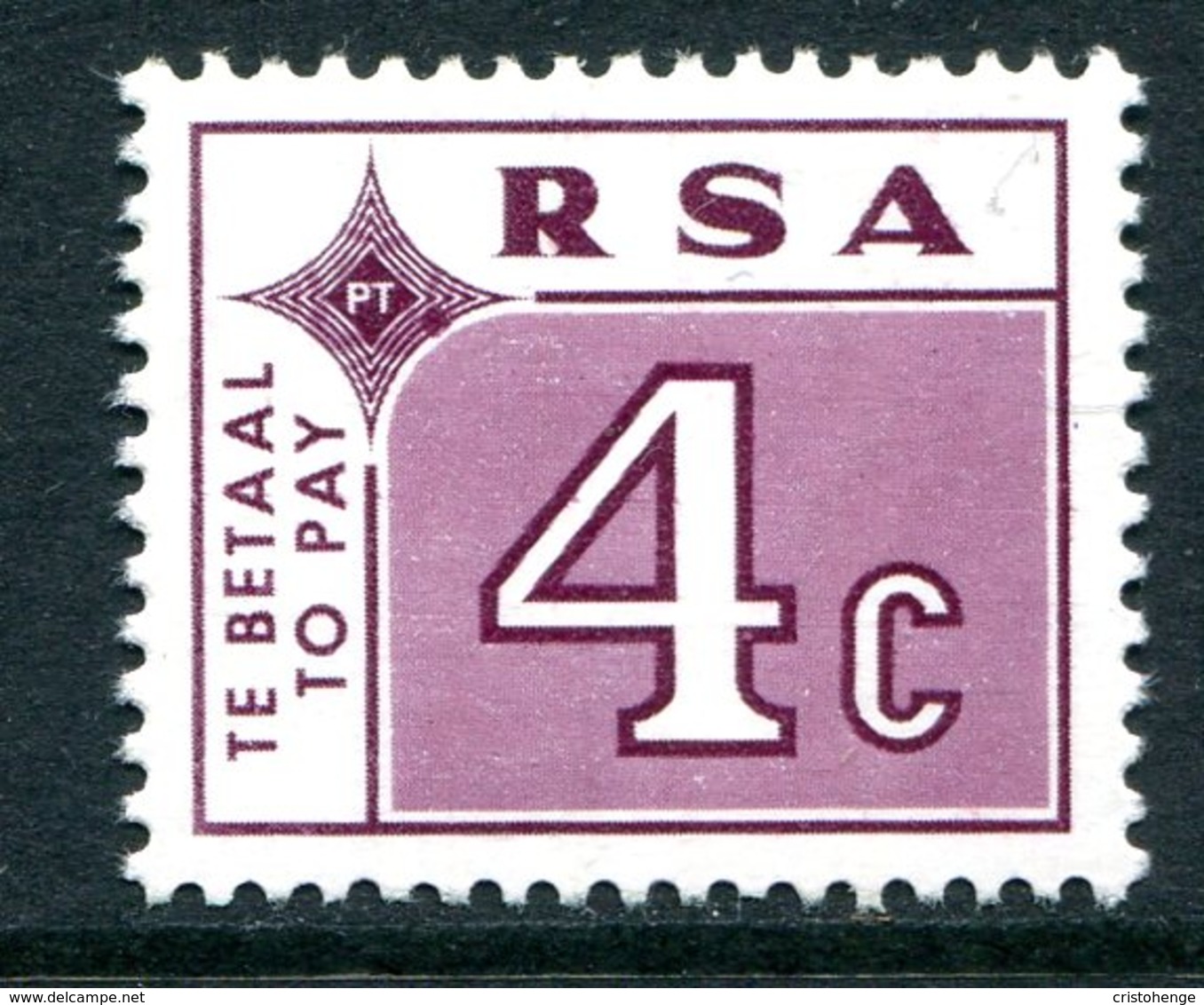 South Africa 1972 Postage Dues - 4c Plum MNH (SG D77) - Postage Due